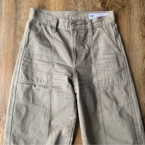 GAP Barrel High Rise Khaki Denim Jeans 00 24